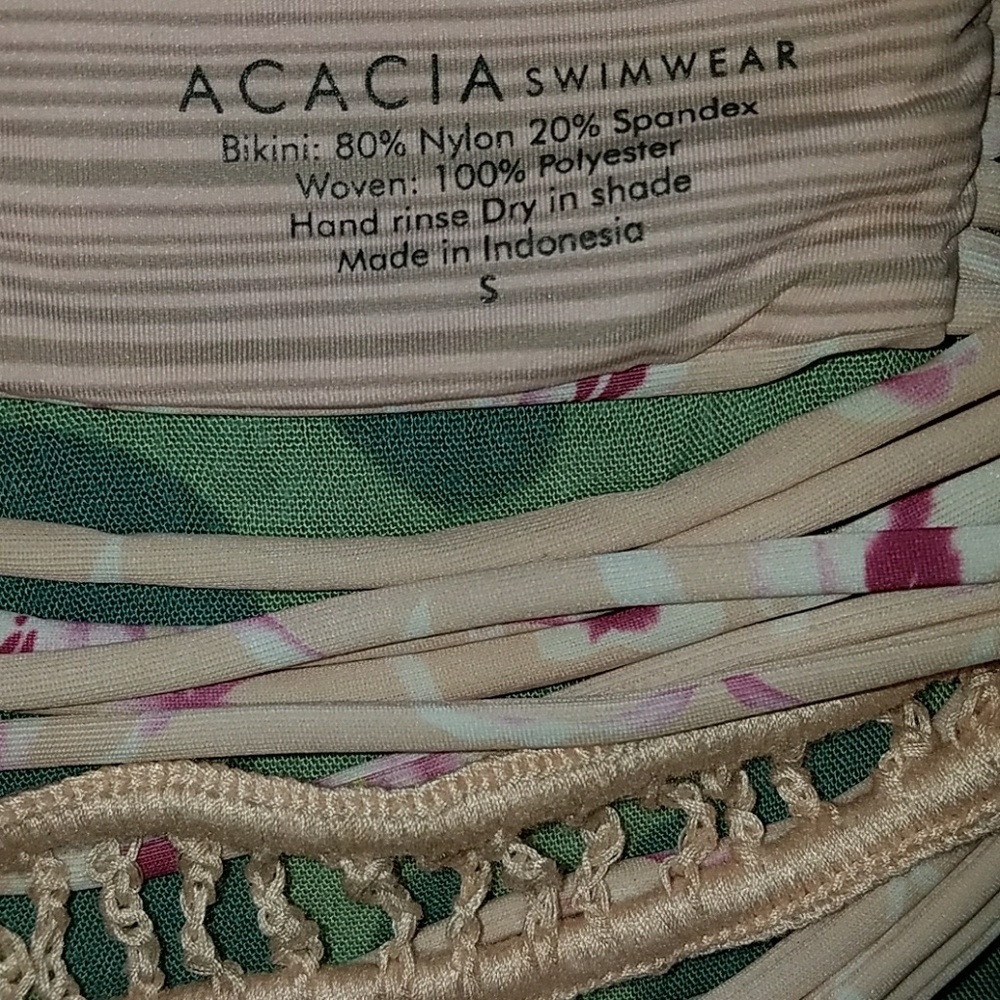 Acacia swimwear island orchid ohia bikini top S - Picture 7 of 8